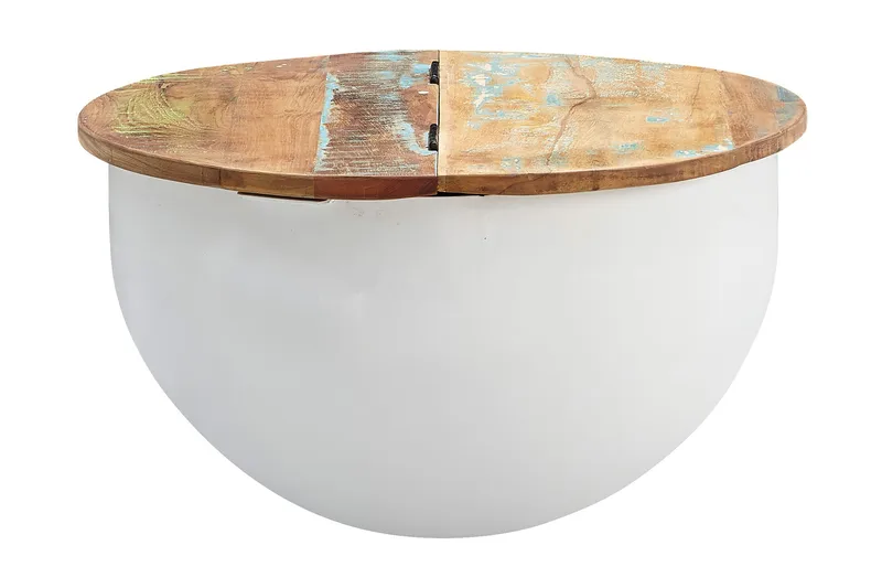 Willowdale Sofabord 60 cm Rundt, Brun/Hvit