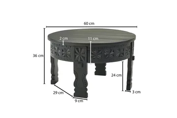 Willowdale Sofabord 60 cm Rundt - Svart - Møbler - Bord - Sofabord