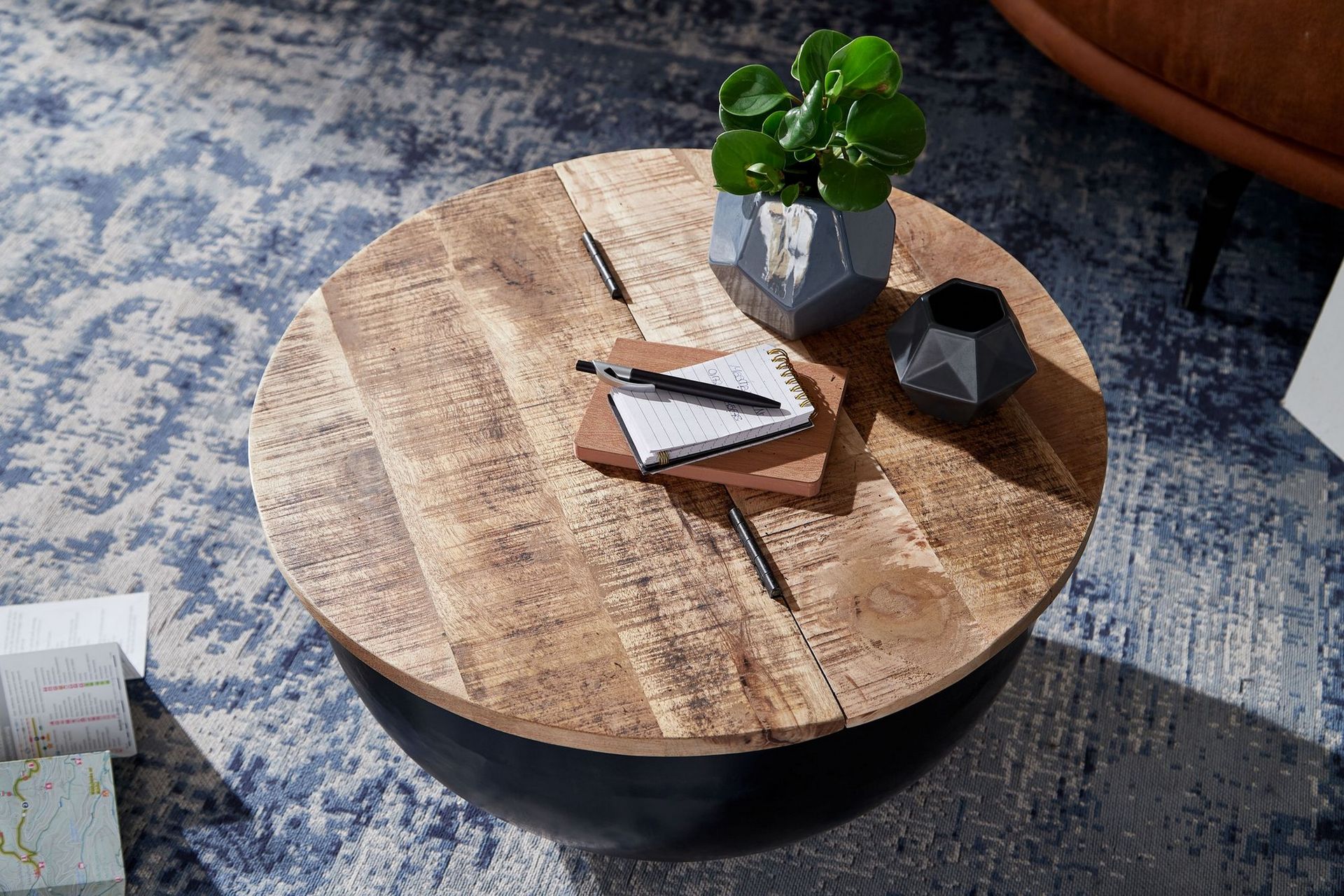 Willowdale Sofabord 60x34 cm Rundt - Brun / Svart - Møbler - Bord - Sofabord
