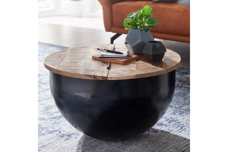 Willowdale Sofabord 60x34 cm Rundt - Brun / Svart - Møbler - Bord - Sofabord