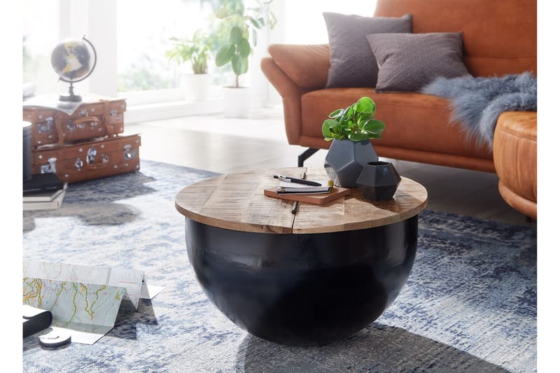 Willowdale Sofabord 60x34 cm Rundt - Brun / Svart - Møbler - Bord - Sofabord