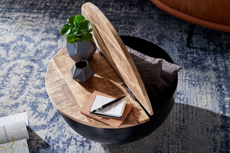 Willowdale Sofabord 60x34 cm Rundt - Brun / Svart - Møbler - Bord - Sofabord