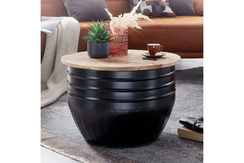 Willowdale Sofabord 60x41 cm Rundt - Brun/Svart - Møbler - Bord - Sofabord