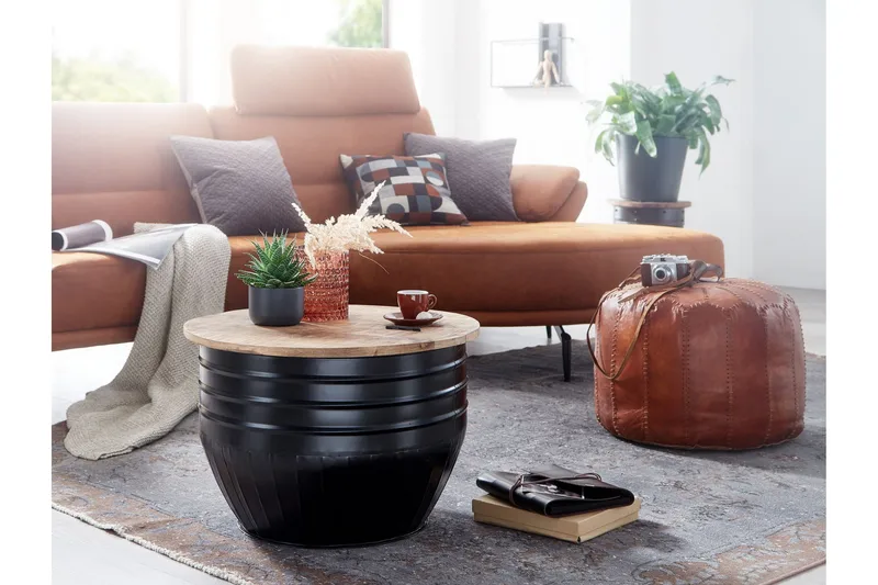 Willowdale Sofabord 60x41 cm Rundt - Brun/Svart - Møbler - Bord - Sofabord