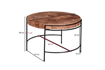 Willowdale Sofabord 62x40 cm Rundt - Brun / Svart - Møbler - Bord - Sofabord