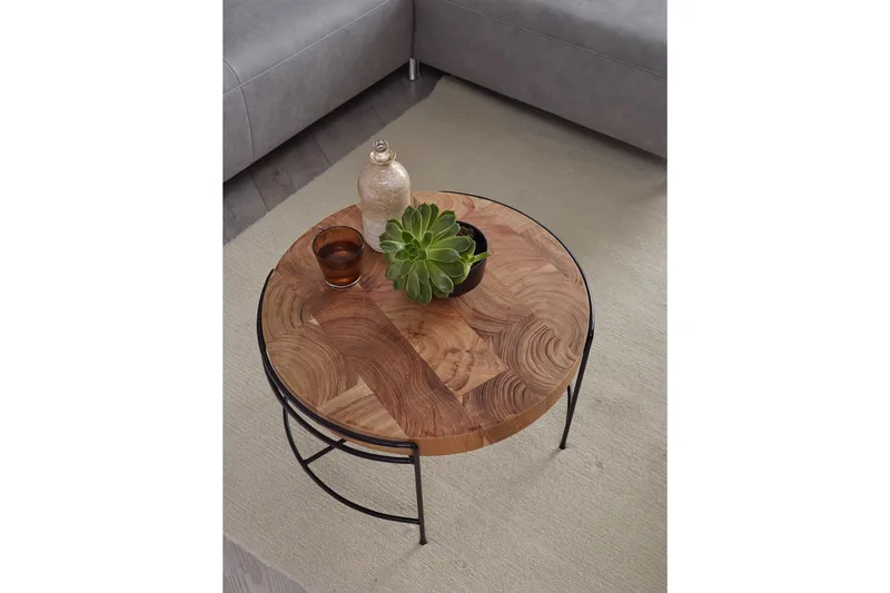 Willowdale Sofabord 62x40 cm Rundt - Brun/Svart - Møbler - Bord - Sofabord