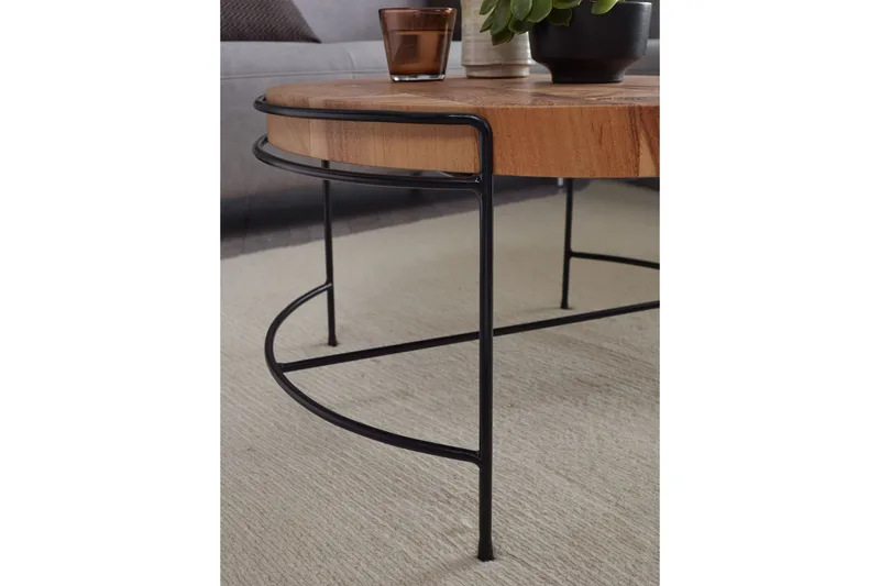 Willowdale Sofabord 62x40 cm Rundt - Brun/Svart - Møbler - Bord - Sofabord