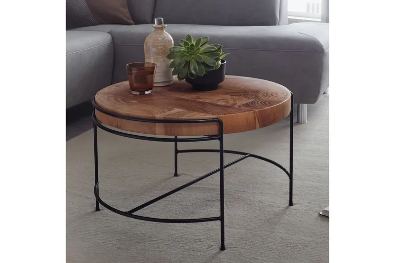 Willowdale Sofabord 62x40 cm Rundt - Brun/Svart - Møbler - Bord - Sofabord