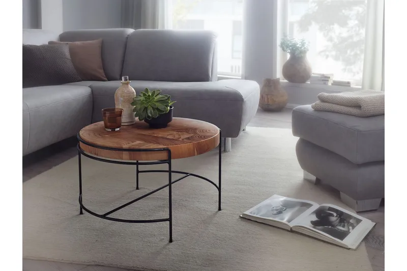 Willowdale Sofabord 62x40 cm Rundt - Brun/Svart - Møbler - Bord - Sofabord