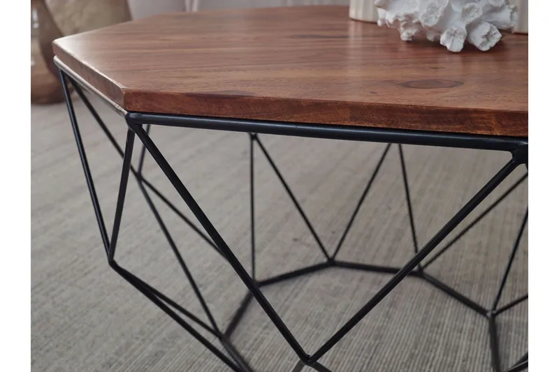 Willowdale Sofabord 66 cm Hexagon - Brun/Svart - Møbler - Bord - Sofabord