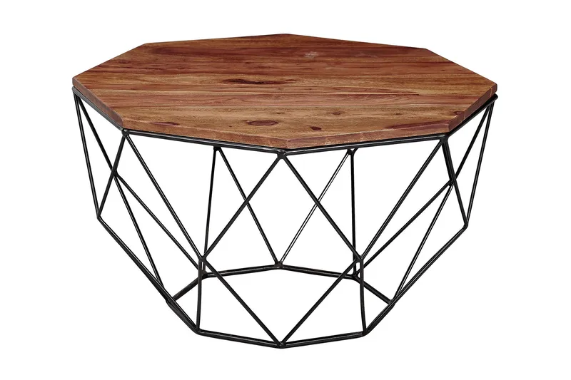 Willowdale Sofabord 66 cm Hexagon, Brun/Svart
