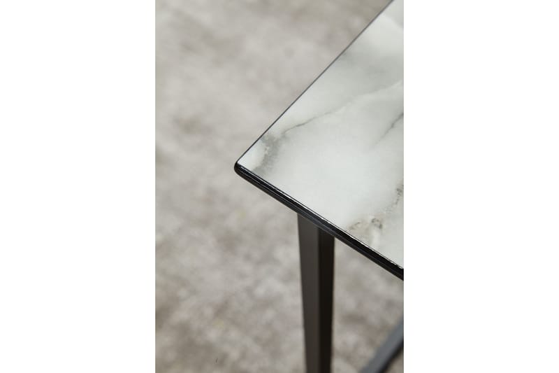 Willowdale Sofabord 80 cm Marmormønster - Hvit/Svart - Møbler - Bord - Sofabord