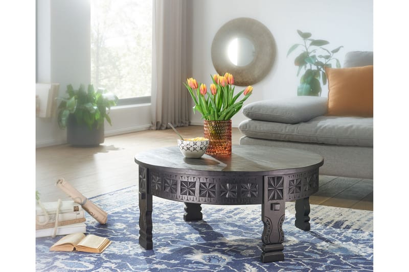 Willowdale Sofabord 80 cm Rundt - Svart - Møbler - Bord - Sofabord