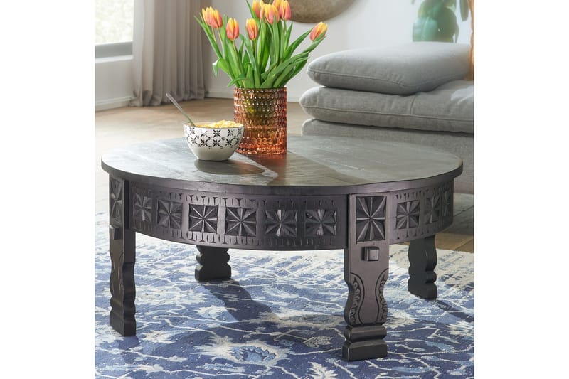 Willowdale Sofabord 80 cm Rundt - Svart - Møbler - Bord - Sofabord