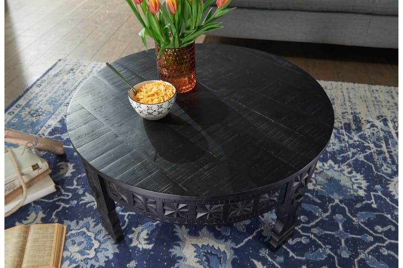 Willowdale Sofabord 80 cm Rundt - Svart - Møbler - Bord - Sofabord
