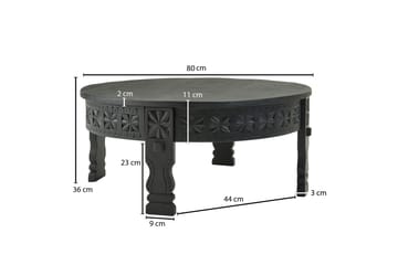 Willowdale Sofabord 80 cm Rundt - Svart - Møbler - Bord - Sofabord