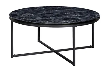 Willowdale Sofabord 80 cm Rundt - Svart/Grå - Møbler - Bord - Sofabord