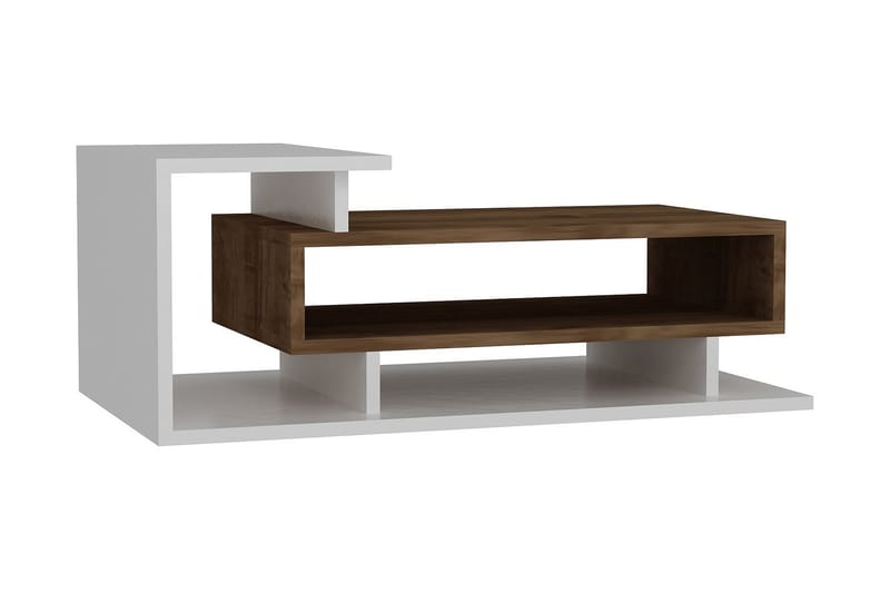 Winvar Sofabord 90 cm - Hvit/Valnøttsbrun - Møbler - Bord - Sofabord