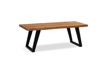 Sofabord Wohnling 120 cm heltre trekant rektangulær landstil Svart, vinklet løper - Svart, vinklet løper - Møbler - Bord - Sofabord