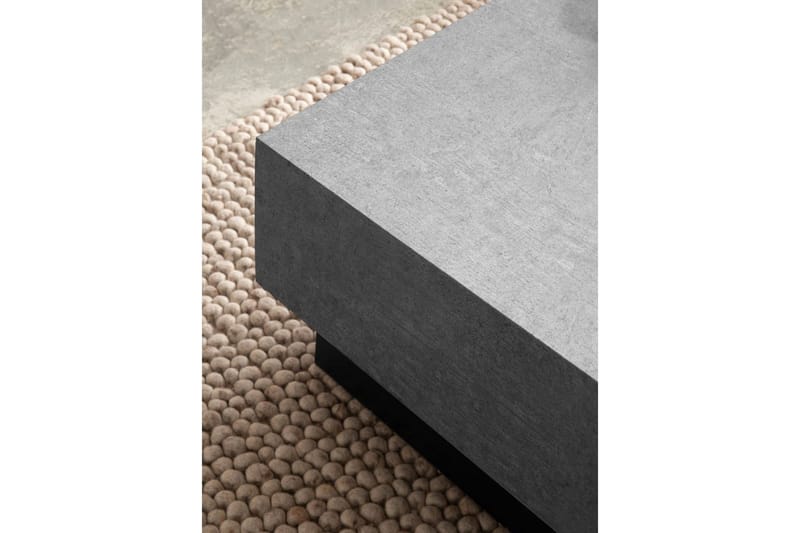Sofabord Wohnling Betongutseende kvadratisk 65 cm med oppbevaringsplass Moderne utseende - Møbler - Bord - Sofabord