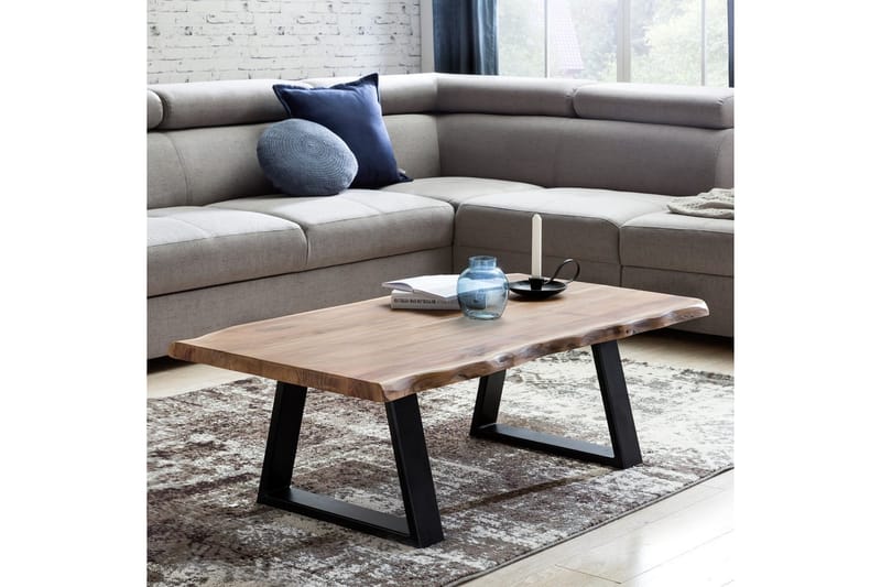 Sofabord Wohnling Gaya heltre Akasie trekantet kantutseende landlig stil - Møbler - Bord - Sofabord