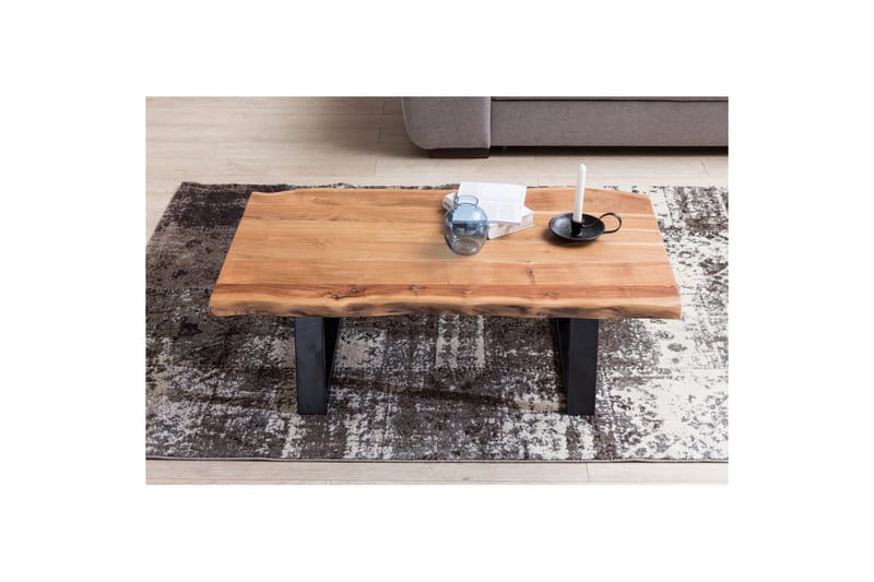 Sofabord Wohnling Gaya heltre Akasie trekantet kantutseende landlig stil - Møbler - Bord - Sofabord