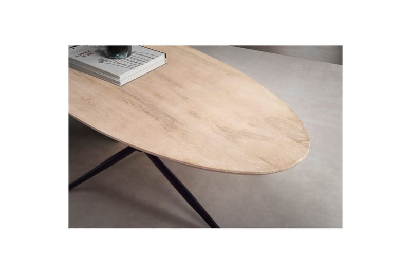 Sofabord Wohnling Heltre hvitvasket 86 cm oval moderne - Møbler - Bord - Sofabord