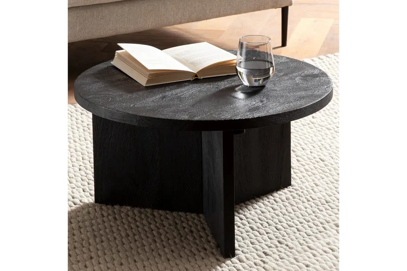 Sofabord Wohnling Heltre Rund 60 cm Klassisk Base Landlig Stil - Møbler - Bord - Sofabord