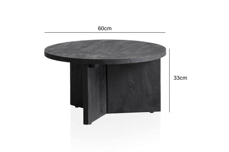 Sofabord Wohnling Heltre Rund 60 cm Klassisk Base Landlig Stil - Møbler - Bord - Sofabord