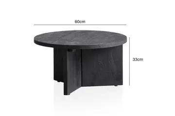Sofabord Wohnling Heltre Rund 60 cm Klassisk Base Landlig Stil - Møbler - Bord - Sofabord