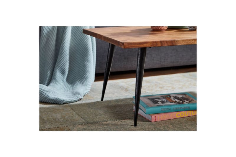 Sofabord Wohnling Heltre tre kant med nålemetallben landstil - Møbler - Bord - Sofabord