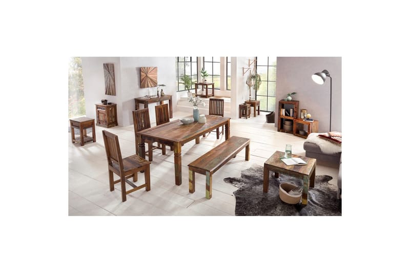 Sofabord Wohnling Kolkutta Resirkulert Massivt Tre Håndlaget Landlig Stil - Møbler - Bord - Sofabord