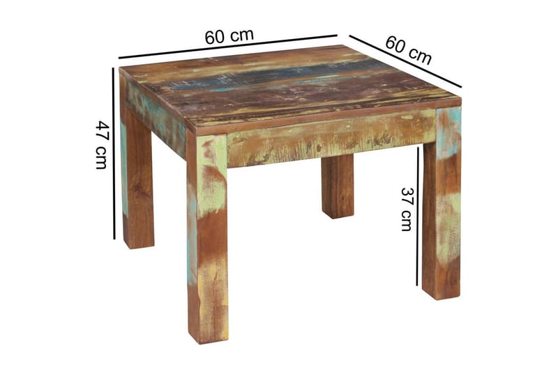 Sofabord Wohnling Kolkutta Resirkulert Massivt Tre Håndlaget Landlig Stil - Møbler - Bord - Sofabord