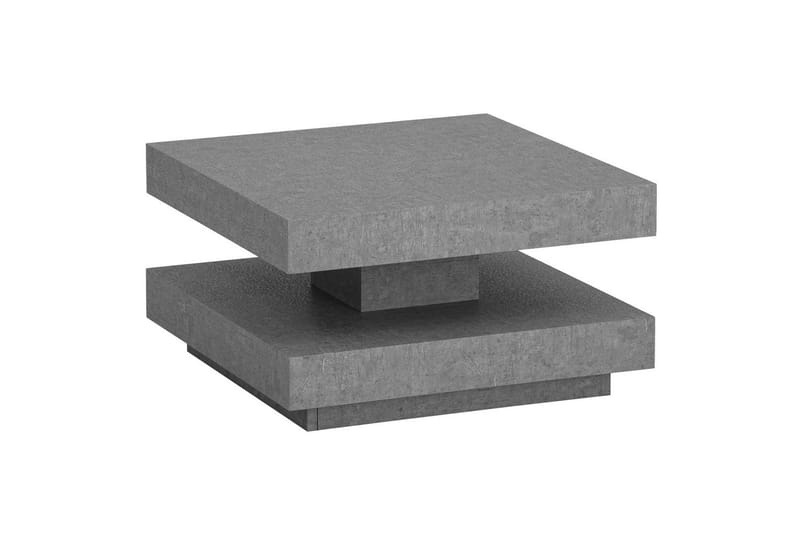 Sofabord Wohnling kvadrat 60 cm, steinoptikk stil, moderne utseende Grå - Grå - Møbler - Bord - Sofabord