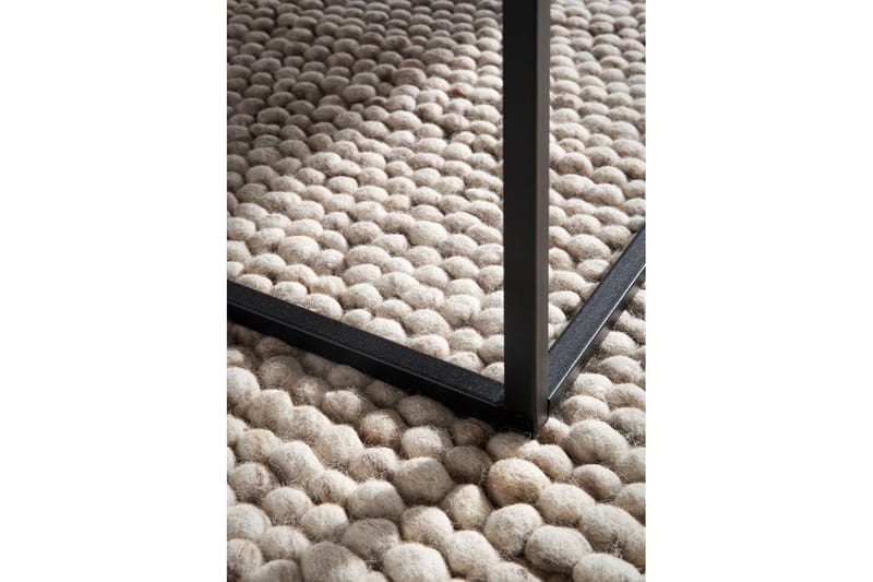 Sofabord Wohnling kvadrat 60 cm steinoptikk stil, klassisk metallramme, moderne utseende Beige - Beige - Møbler - Bord - Sofabord