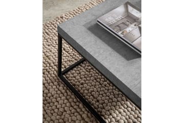 Sofabord Wohnling kvadrat 60 cm steinoptikk stil, klassisk metallramme, moderne utseende Grå - Grå - Møbler - Bord - Sofabord