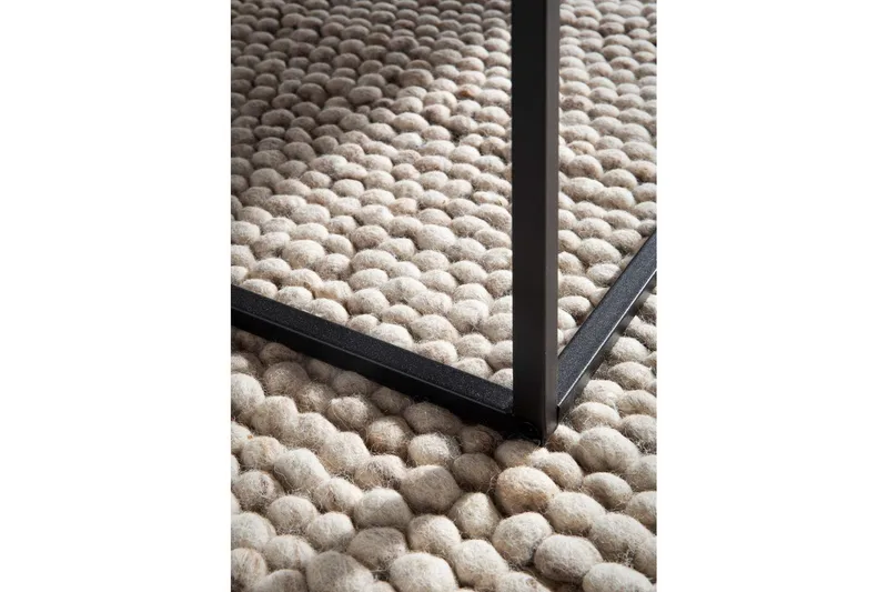 Sofabord Wohnling kvadrat 60 cm steinoptikk stil, klassisk metallramme, moderne utseende Svart marmor - Svart marmor - Møbler - Bord - Sofabord