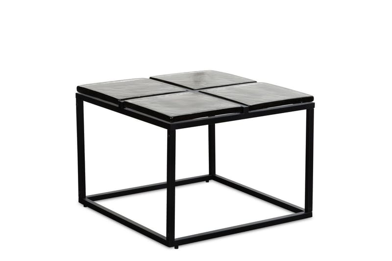 Sofabord Wohnling Kvadratisk glass 58 cm klassisk metallramme moderne - Møbler - Bord - Sofabord