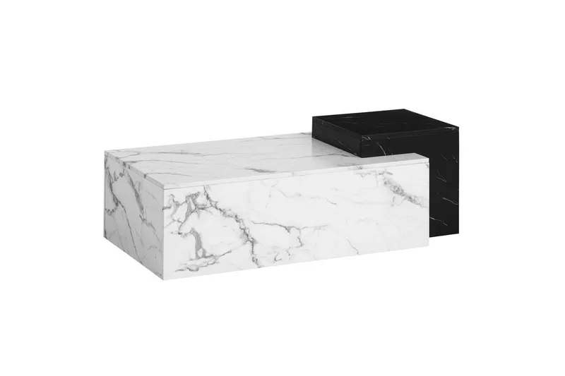 Sofabord Wohnling Marmorblokk Utseende Rektangulær Moderne, undefined