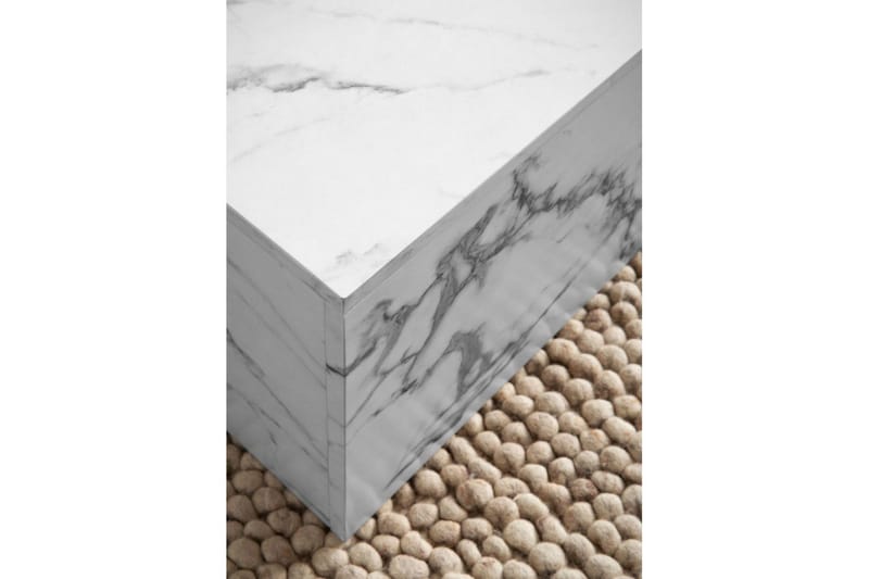 Sofabord Wohnling Marmorblokk Utseende Rektangulær Moderne - Møbler - Bord - Sofabord