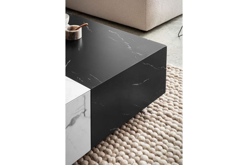 Sofabord Wohnling Marmorblokk Utseende Rektangulær Tobladet Moderne - Møbler - Bord - Sofabord