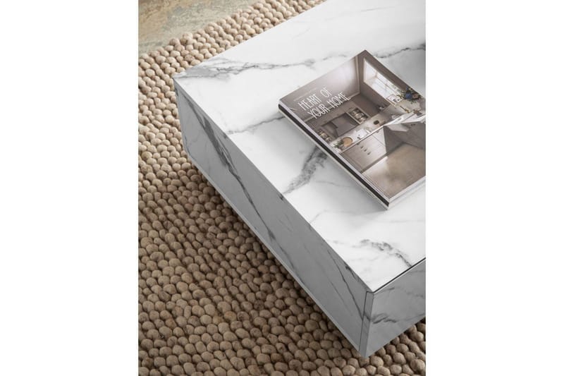 Sofabord Wohnling Marmorblokk Utseende Rektangulær Tobladet Moderne - Møbler - Bord - Sofabord