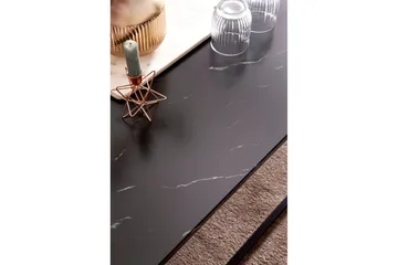 Sofabord Wohnling marmorstil, rektangulær elegant, moderne stil Svart, marmor svart - Svart, marmor svart - Møbler - Bord - Sofabord