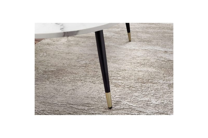 Sofabord Wohnling marmorutseende 120 cm, oval moderne stil Marmor Hvit - Marmor Hvit - Møbler - Bord - Sofabord