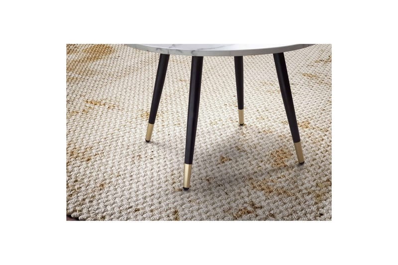 Sofabord Wohnling marmorutseende 60 cm rund, moderne stil Marmor Hvit - Marmor Hvit - Møbler - Bord - Sofabord