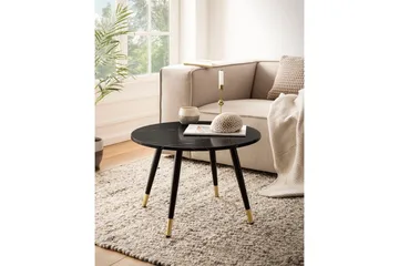 Sofabord Wohnling marmorutseende 60 cm rund, moderne stil Svart marmor - Svart marmor - Møbler - Bord - Sofabord