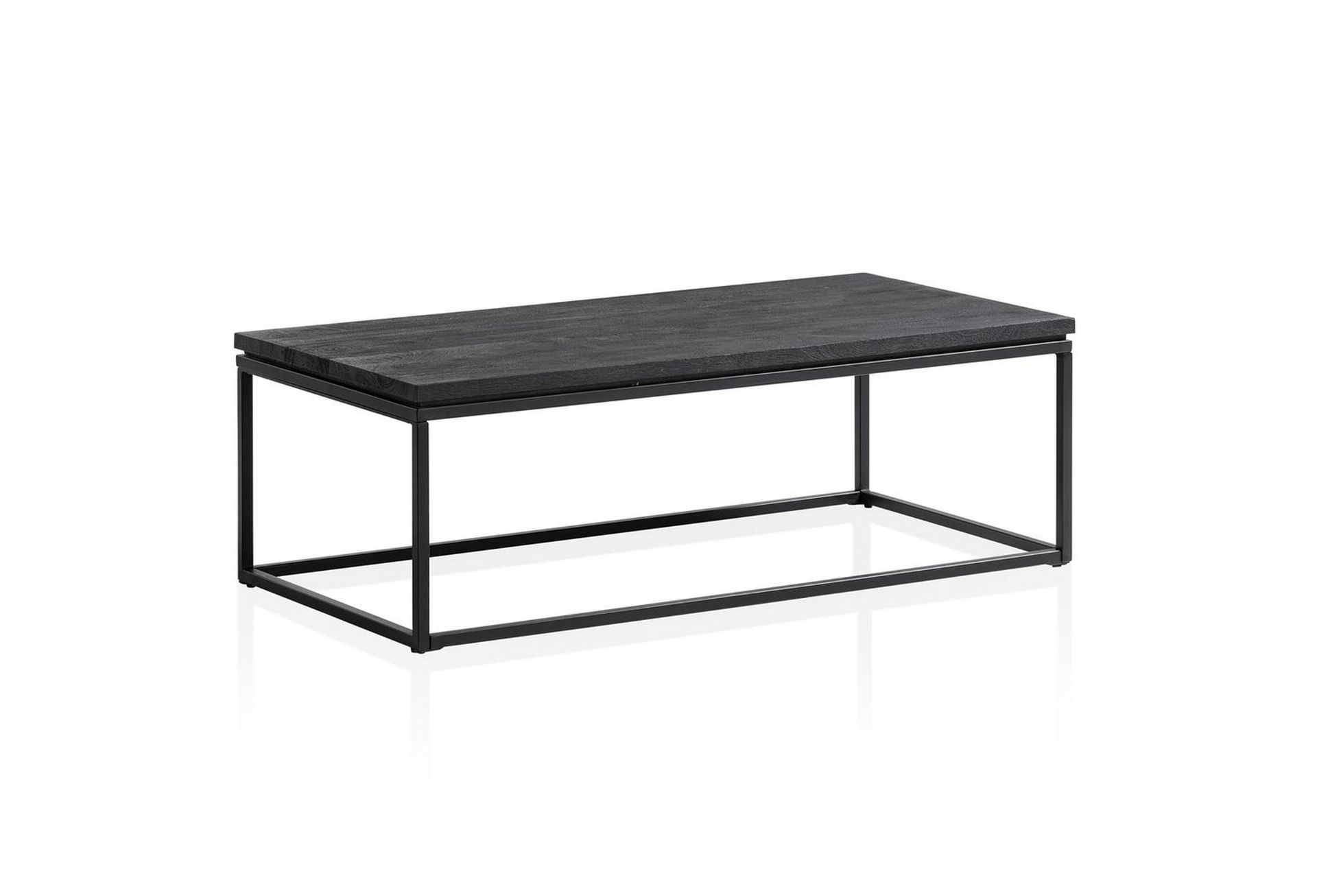 Sofabord Wohnling massivt tre, klassisk metallramme, moderne stil 120x60x40 cm - 120x60x40 cm - Møbler - Bord - Sofabord
