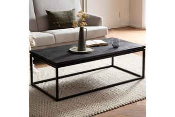 Sofabord Wohnling massivt tre, klassisk metallramme, moderne stil 120x60x40 cm - 120x60x40 cm - Møbler - Bord - Sofabord
