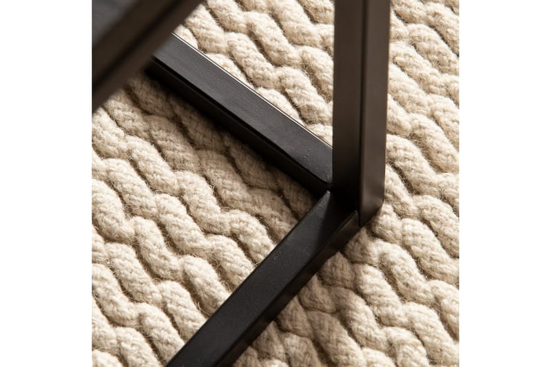Sofabord Wohnling massivt tre, klassisk metallramme, moderne stil 120x60x40 cm - 120x60x40 cm - Møbler - Bord - Sofabord
