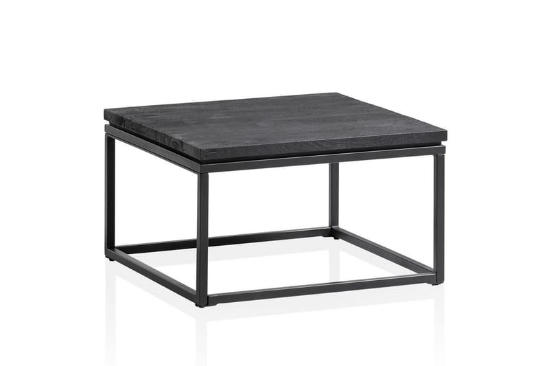 Sofabord Wohnling massivt tre, klassisk metallramme, moderne stil 60x60x35 cm - 60x60x35 cm - Møbler - Bord - Sofabord